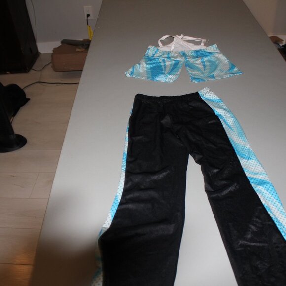 Black & Blue Algy Custom 2 Pcs Dance Costume  Size Small - Picture 5 of 8